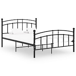 vidaXL Cadre de lit sans matelas noir métal 200x200 cm