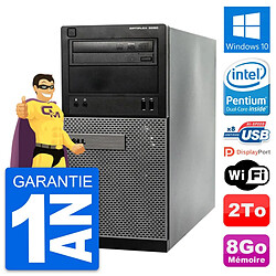 PC Tour Dell OptiPlex 3020 Intel G3220 RAM 8Go Disque Dur 2To Windows 10 Wifi · Occasion 