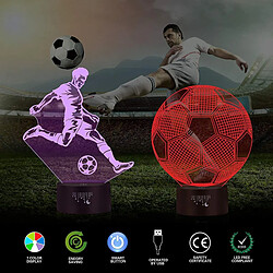 Acheter Universal Lumière 3D de football, Lumière de diapositive lumineuse à LED 7 changements de couleur Commande tactile Lampe de table optique USB, Lampe de chevet Meilleurs cadeaux pour les enfants Noël Anniversaire Jouet, (noir)