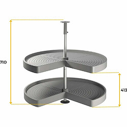 Acheter Emuca Plateau tournant 2 niveaux pour module de cuisine Shelvo Pour module de 80 cm