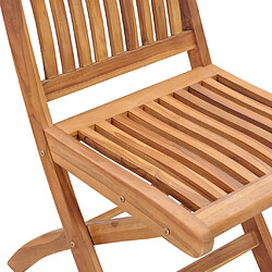 Acheter vidaXL Chaises de jardin lot de 2 et coussins beige Bois teck massif