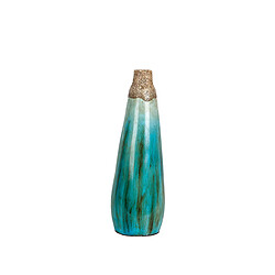 Vase Alexandra House Living Bleu Marron Terre cuite 13 x 40 x 13 cm