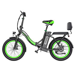 Hidoes C1 Vélo électrique avec siège arrière, moteur 750W, batterie 48V 13Ah, pneu large 20*3 pouces, vitesse maximale de 40 km/h, autonomie de 70 km