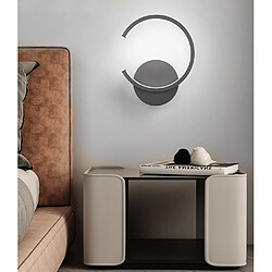 Stoex Applique Murale Led Moderne Applique Murale Minimaliste Lampe Murale Ronde Créative Pour Chambre À Coucher, Bar, Bureau, Étude, Noir, Blanc Froid