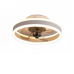 Universal Ventilateur led plafonnier, 6 vitesses télécommandé chambre moderne 48w ventilateur plafonnier silencieux réglable petit ventilateur de plafond léger réglable, doré 