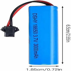 1 pièce Batterie Lithium-Ion 3.7V 3000mAh Plug SM-2P Compatible avec DE45 DE42 1 :14 Off-road et Drift Racing