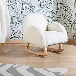 Acheter Fauteuil à bascule enfant Teddy blanc - Childhome