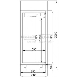 Armoire réfrigérée inox positive - 1200 litres - Combisteel - R290Rvs Aisi 2012 PortesPleine