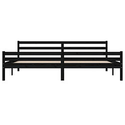 Acheter vidaXL Cadre de lit Noir Bois massif 200x200 cm