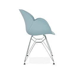 Avis Mes Lot de 2 fauteuils design bleu piétement métal - UMILA