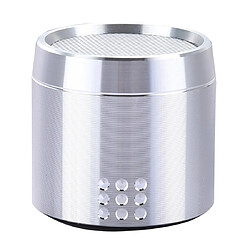 Yonis Mini Enceinte Bluetooth Puissante Avec LED Mini Enceinte Bluetooth Puissante Avec Micro Et LED Autonomie 4h Facile À Transporter Argent YONIS