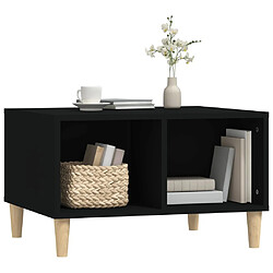 Avis vidaXL Table basse Noir 60x50x36,5 cm Bois d'ingénierie