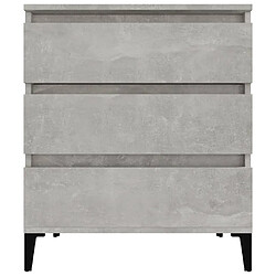 Maison Chic Buffet,Meuble de Rangement,commode pour salon,Cuisine Gris béton 60x35x70 cm Bois d'ingénierie -MN13151 pas cher