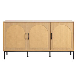 Bestmobilier Nagato - buffet bas - bois - 150 cm