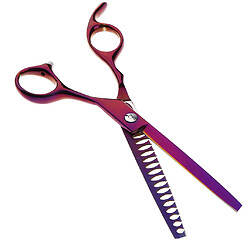 dents ciseaux fishbone animaux de compagnie toilettage ciseaux salon coiffure violet