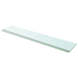 vidaXL Panneaux d'étagère 2 pcs Verre Transparent 110 x 20 cm 