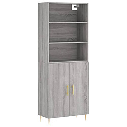 Maison Chic Buffet,Meuble de Rangement,commode pour salon,Cuisine Sonoma gris 69,5x34x180 cm Bois d'ingénierie -MN14661