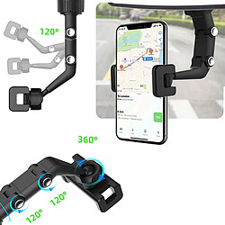 Acheter Support Voiture / Bureau pour Smartphone de 4'' à 6.8'' Rotatif à 360° LinQ Noir