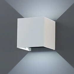 Stoex 7W Applique Murale Interieur LED Up Down Lampe Murale Design Blanc froide pour Salon Chambre Chemin (Blanc)