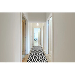 Acheter RUGSX TAPIS DE COULOIR BCF MORAD Ruta diamants noir crème 60 cm 60x750 cm