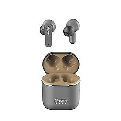 Chrono BOYA TWS Écouteurs sans fil Bluetooth stéréo avec microphone intégré étanche et étui de chargement sans fil pour iPhone Samsung Android(Gris) 