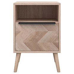 Maison Chic Table de chevet,Table de Nuit avec pied,chêne sonoma,38,5x38,5x57 cm pas cher