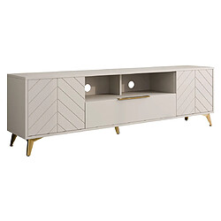 Bestmobilier Boccioni - meuble tv - beige - 200 cm Boccioni - meuble tv - beige - 200 cm - Beige