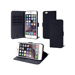 Muvit Etui Wallet Folio Noir 3 Cartes Stand Apple Iphone 6+/6s+