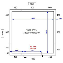 Acheter Chambre Froide Négative Avec Groupe Négatif - Hauteur 2010 mm - Combisteel