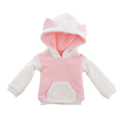 Sweat à Capuche En Coton Molletonné Avec Oreilles De Chat Pour 1/6 BJD SD Rose Vêtements de poupée