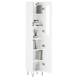 Avis Maison Chic Buffet,Meuble de Rangement,commode pour salon,Cuisine Blanc brillant 34,5x34x180 cm Bois d'ingénierie -MN61925