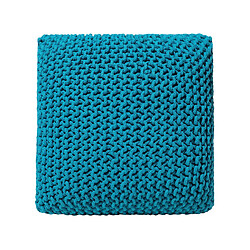 Beliani Pouf en coton bleu marine 50 cm CONRAD 