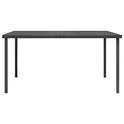 vidaXL Table à dîner d'extérieur Anthracite 150x90x74 cm Acier