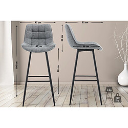 Non Tabouret de bar tissu Dartford