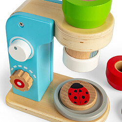 Bigjigs Toys Microscope en bois avec 14 pièces de jeu