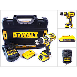 DeWalt DCD 795 D2 - 18 V Perceuse-visseuse à percussion sans fil + 2x Batteries 2 Ah + Chargeur + Coffret TSTAK