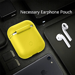 Wewoo Coque Protection Pour Apple AirPods Portable Bluetooth Écouteurs Silicone Boîte de Sac rangement anti-perte Dropproof (les ne sont pas inclus) (Jaune) pas cher