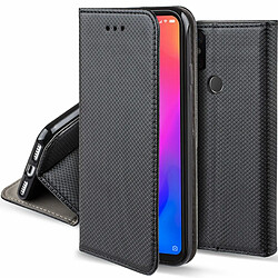 Moozy Case Flip Cover pour Xiaomi Mi A2 Lite, Xiaomi Redmi 6 Pro, Noir - Étui à Rabat Magnétique Intelligent avec Porte-Cartes et Support 