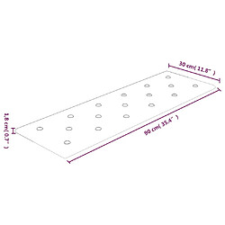 vidaXL Panneaux muraux 12 pcs Crème 90x30 cm Similicuir 3,24 m² pas cher