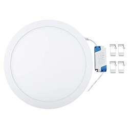 Wewoo Lampe ronde blanche de lumière de la LED 29.5cm de la 25W avec le conducteur de LED, 120 SMD 2835, flux lumineux: 1848LM, AC 85-265V, taille de découpage: 28.5cm pas cher