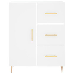 Maison Chic Buffet,Meuble de Rangement,commode pour salon,Cuisine blanc 69,5x34x90 cm bois d'ingénierie -MN19227 pas cher