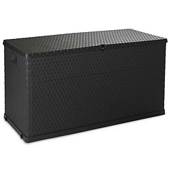 Coffre de Rangement Rattan Gris