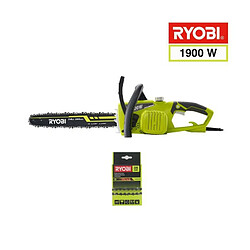 RYOBI Tronconneuse 1900 W - 35 cm + 2 chaines - RCS1935B2C