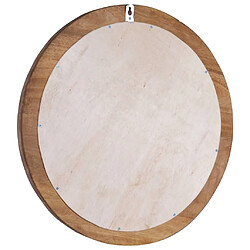 Acheter Maison Chic Miroir mural | Miroir Décoration pour Maison Salle de Bain 60 cm Teck Rond -GKD24652