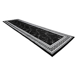 Acheter RUGSX Tapis, le tapis de couloir GLOSS moderne 2813 87 élégant, cadre, grec noir gris 80x200 cm