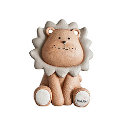 Tirelire Dessin Animé Lion Pièce Tirelire Figurine Décor à La Maison Grand Gris