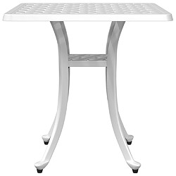 Acheter vidaXL Table de jardin blanc 53x53x53 cm aluminium coulé