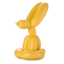 Ballon Lapin Sculpture Résine Artisanat Mini Ballon Lapin Figurine Jaune-S