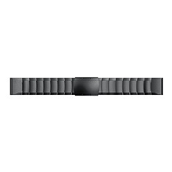 Acheter Wewoo Bracelet pour montre connectée de poignet en acier à démontage rapide Garmin Fenix 5X 26mm Noir