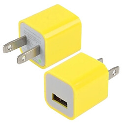 Wewoo Pour iPad, iPhone, Galaxy, Huawei, jaune Xiaomi, LG, HTC et autres smartphone, appareils rechargeables US Plug USB Chargeur, 